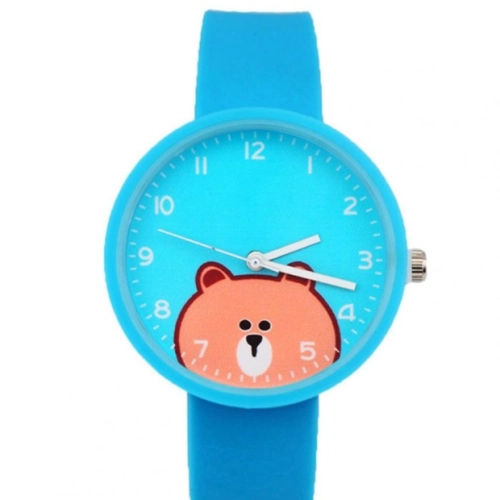 Hidzo Kinderhorloge Analoog Beer Blauw Siliconen